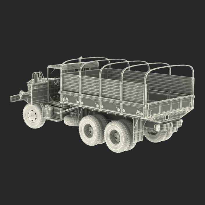 US Military Cargo Truck m35a2 Camo 3D model