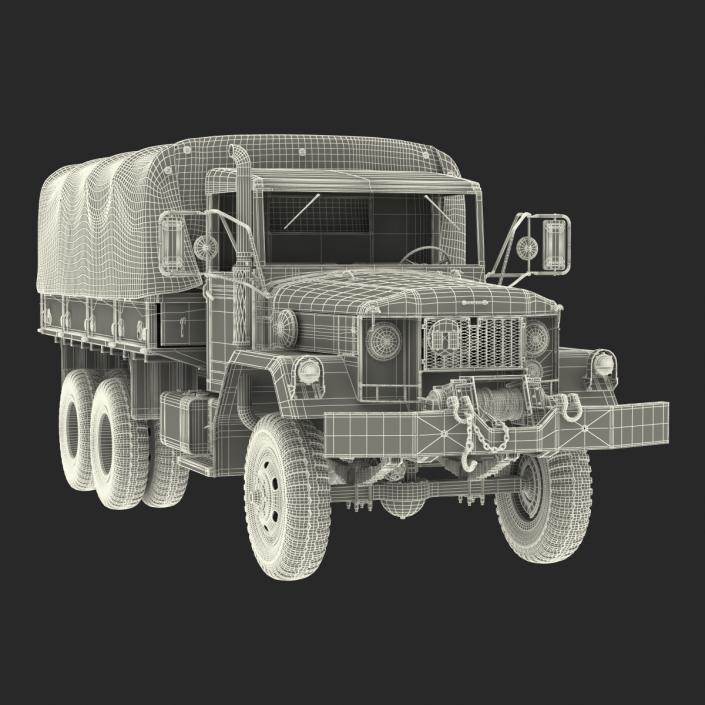 US Military Cargo Truck m35a2 Camo 3D model