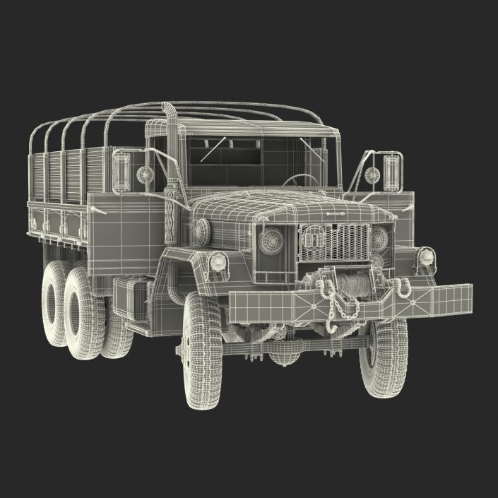 US Military Cargo Truck m35a2 Camo 3D model