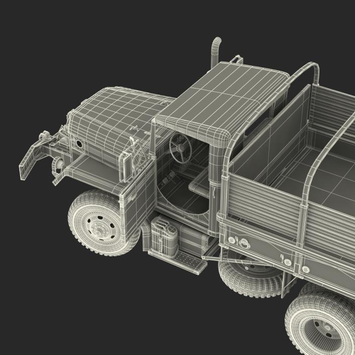 US Military Cargo Truck m35a2 Camo 3D model