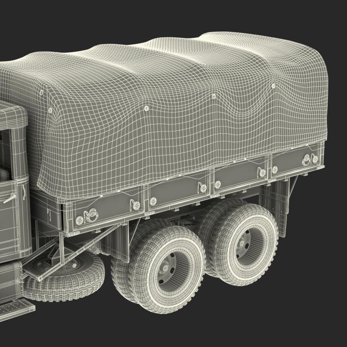 US Military Cargo Truck m35a2 Camo 3D model