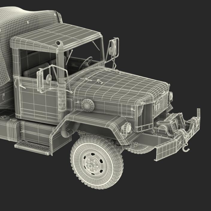 US Military Cargo Truck m35a2 Camo 3D model