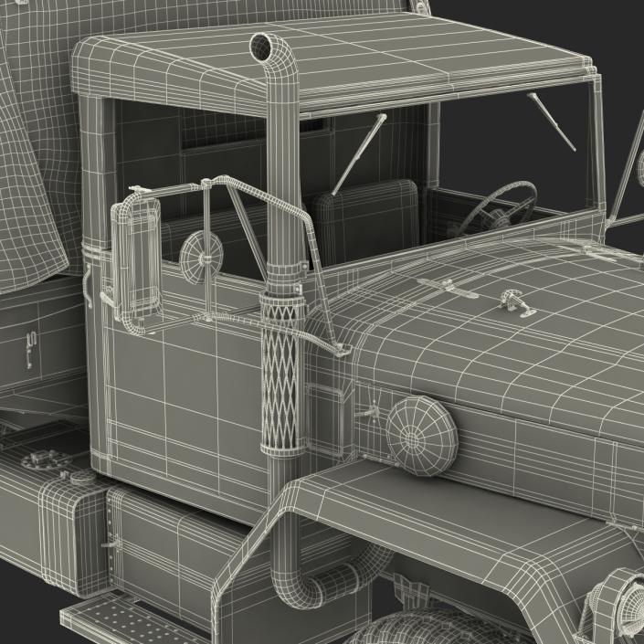 US Military Cargo Truck m35a2 Camo 3D model