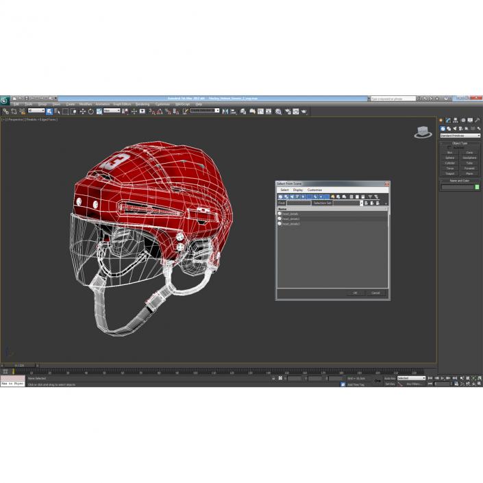 3D Hockey Helmet Generic 2 model