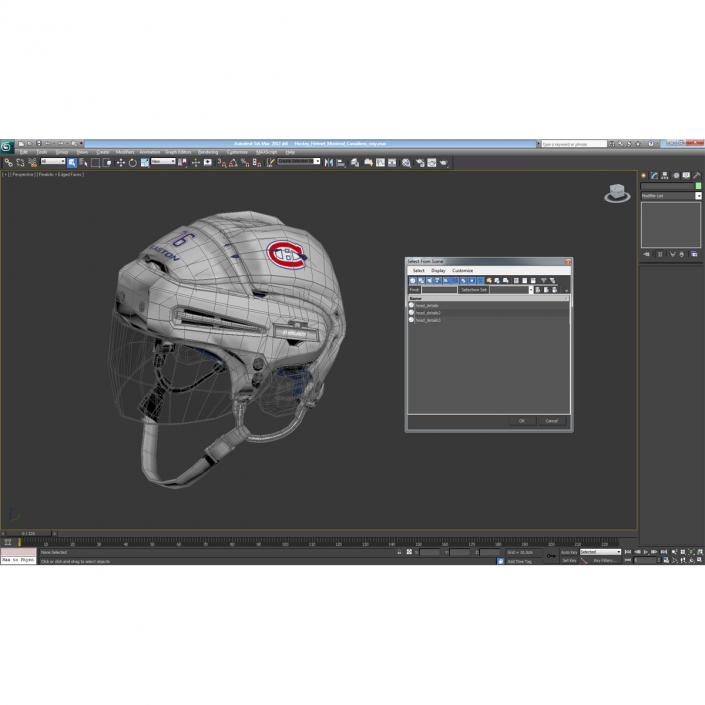 Hockey Helmet Montreal Canadiens 3D