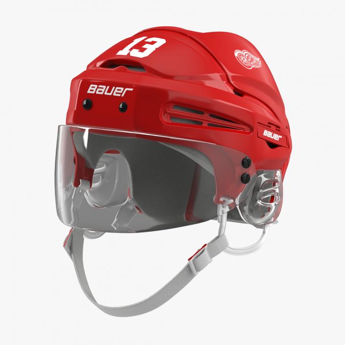 3D Hockey Helmet Detroit Red Wings