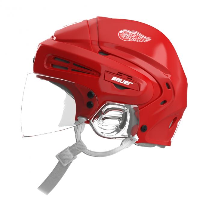 3D Hockey Helmet Detroit Red Wings