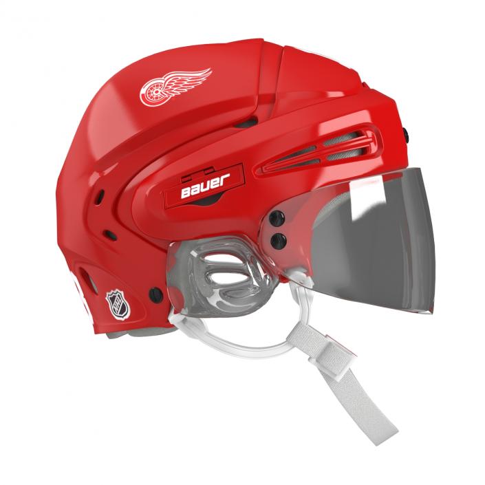 3D Hockey Helmet Detroit Red Wings