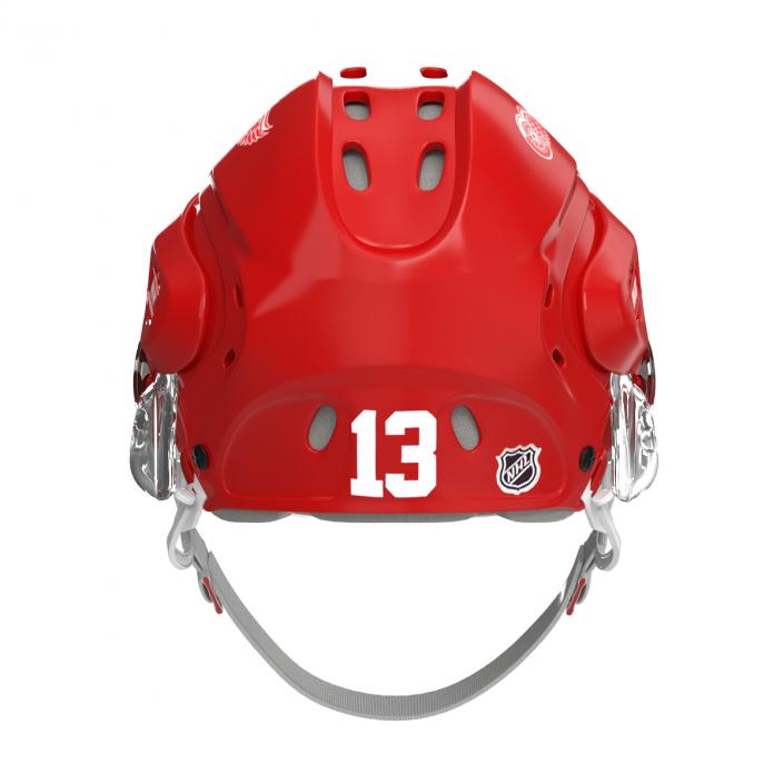 3D Hockey Helmet Detroit Red Wings