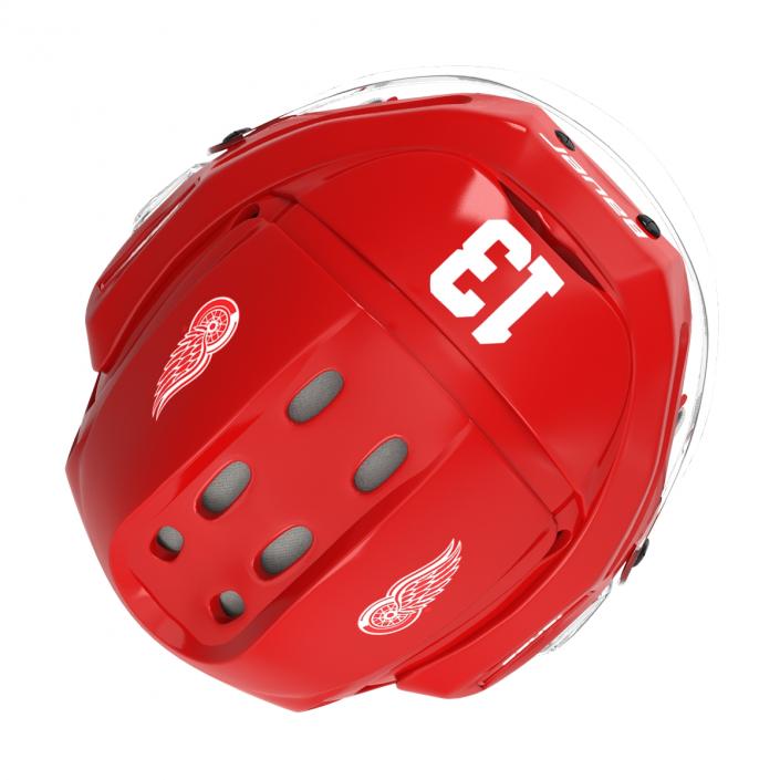 3D Hockey Helmet Detroit Red Wings