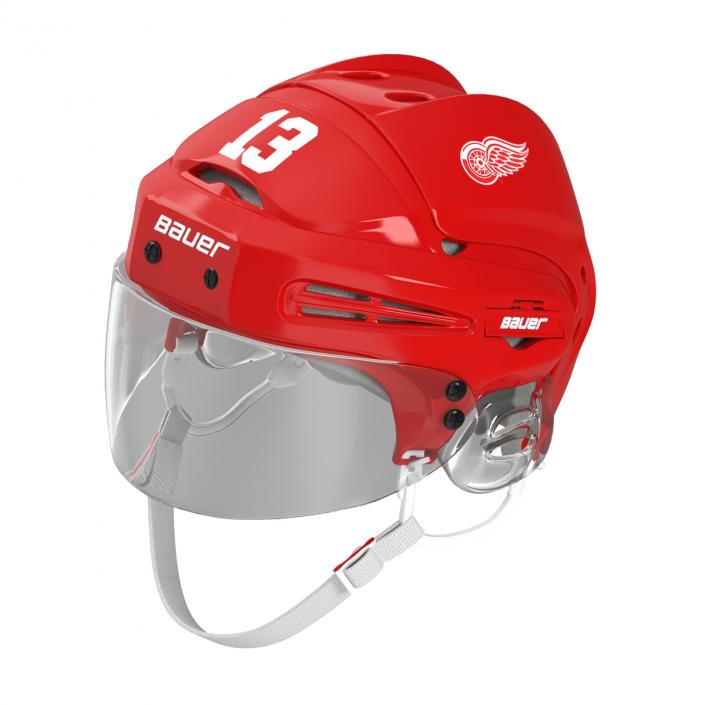 3D Hockey Helmet Detroit Red Wings