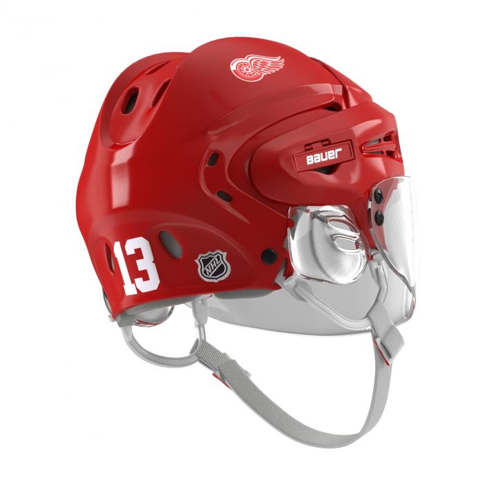 3D Hockey Helmet Detroit Red Wings