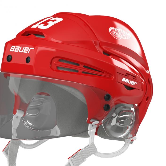 3D Hockey Helmet Detroit Red Wings