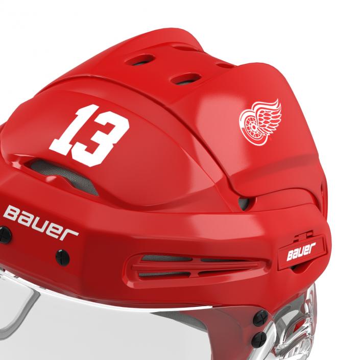 3D Hockey Helmet Detroit Red Wings