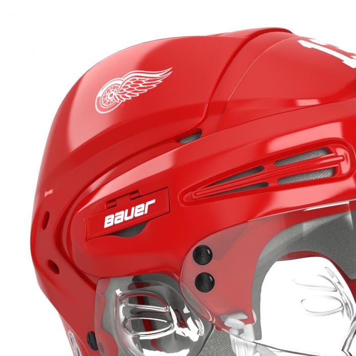 3D Hockey Helmet Detroit Red Wings