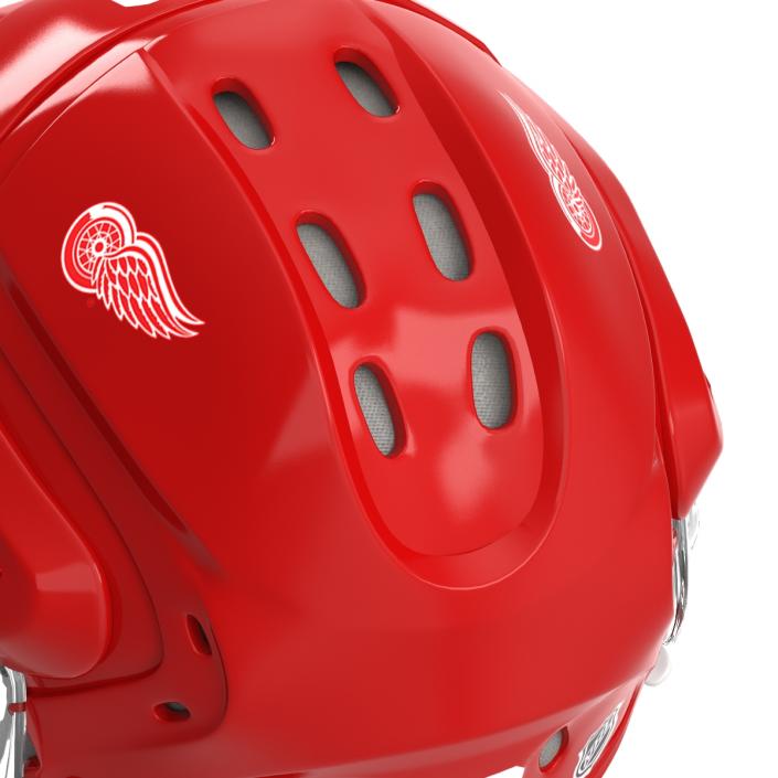 3D Hockey Helmet Detroit Red Wings