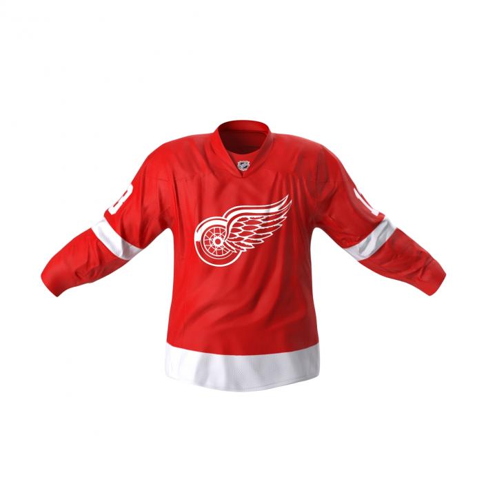 3D Hockey Jersey Detroit Red Wings