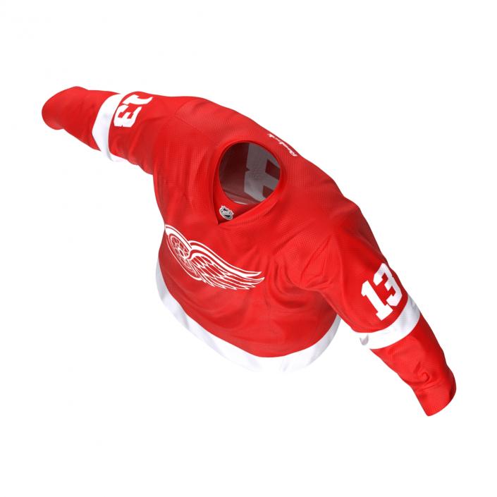 3D Hockey Jersey Detroit Red Wings