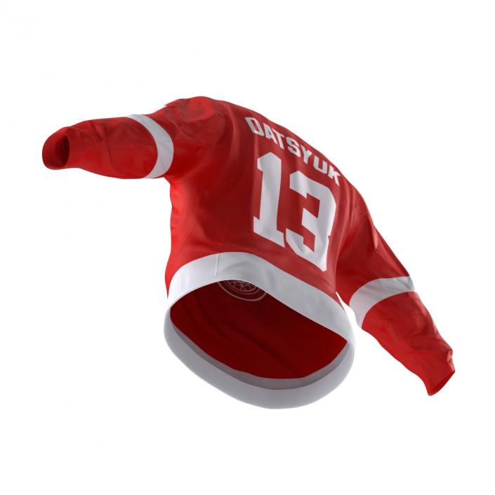 3D Hockey Jersey Detroit Red Wings