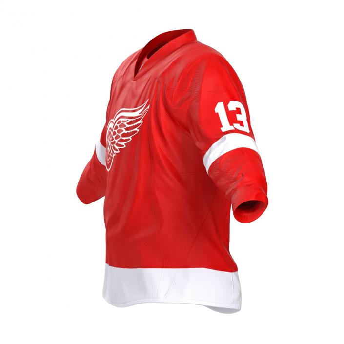 3D Hockey Jersey Detroit Red Wings