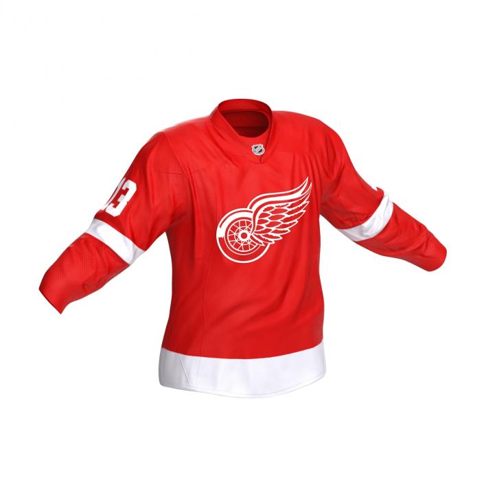 3D Hockey Jersey Detroit Red Wings