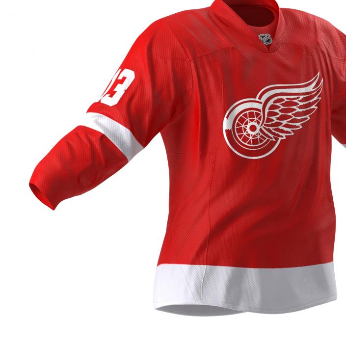 3D Hockey Jersey Detroit Red Wings