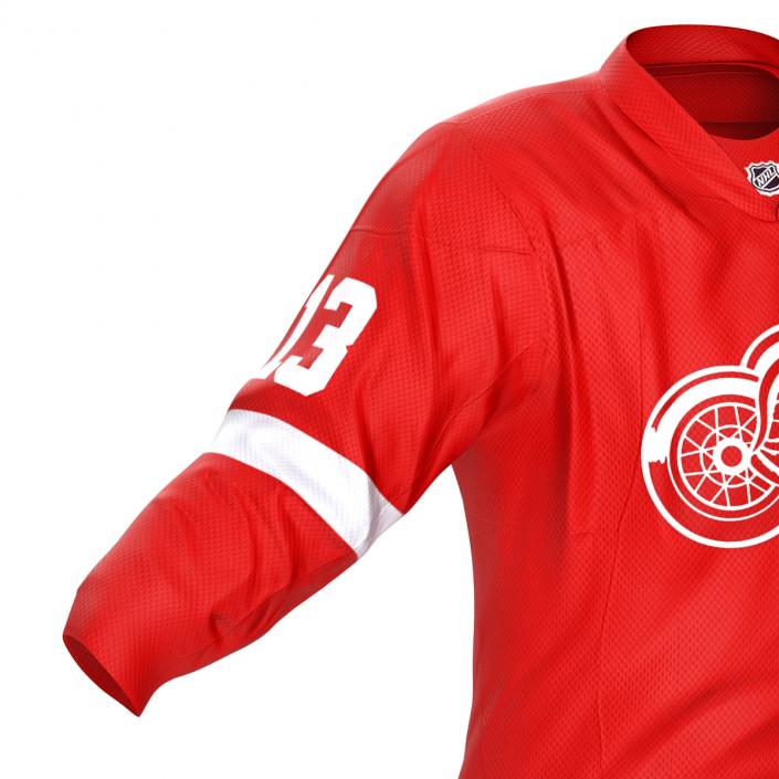 3D Hockey Jersey Detroit Red Wings