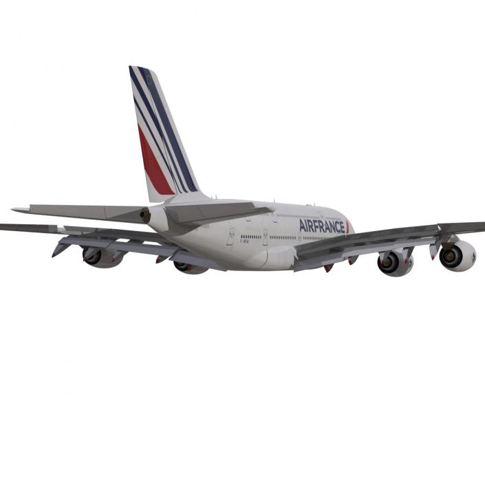 3D Airbus A380-800 Air France Rigged model