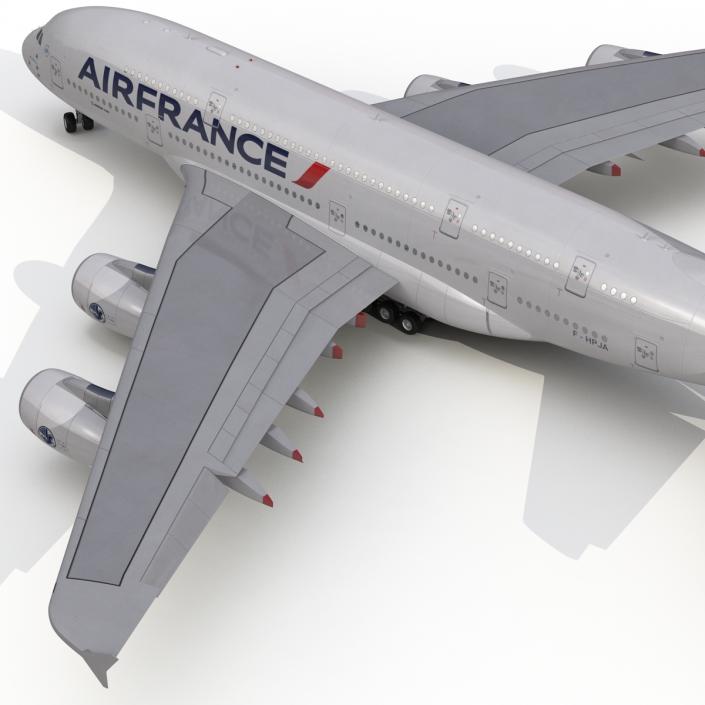 3D Airbus A380-800 Air France Rigged model