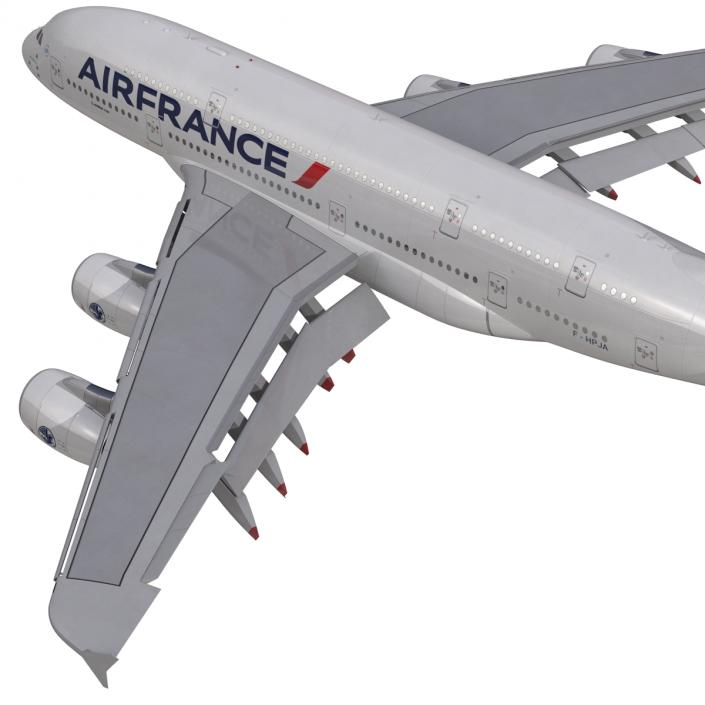 3D Airbus A380-800 Air France Rigged model