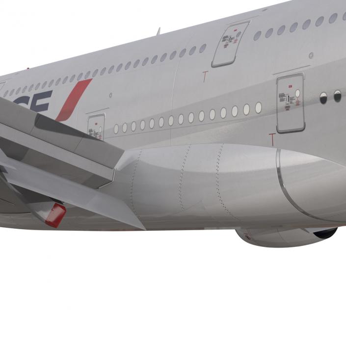 3D Airbus A380-800 Air France Rigged model