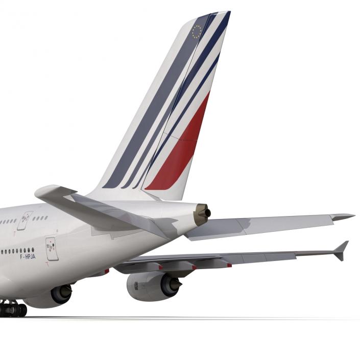 3D Airbus A380-800 Air France Rigged model