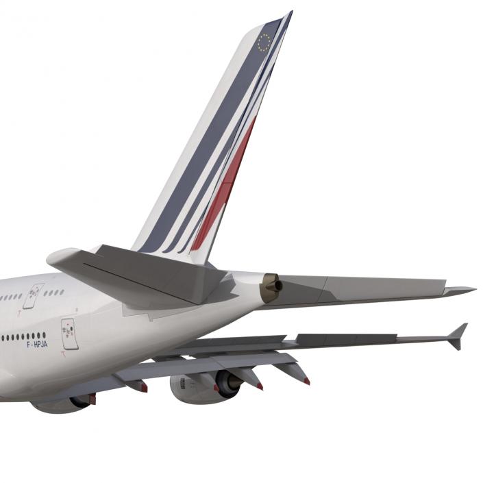 3D Airbus A380-800 Air France Rigged model