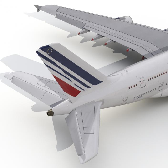 3D Airbus A380-800 Air France Rigged model