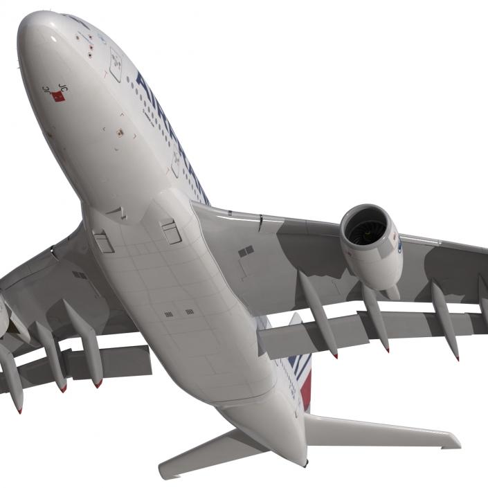 3D Airbus A380-800 Air France Rigged model