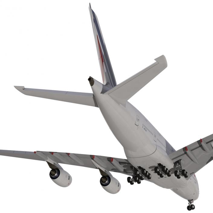 3D Airbus A380-800 Air France Rigged model