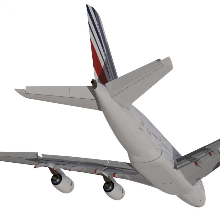 3D Airbus A380-800 Air France Rigged model