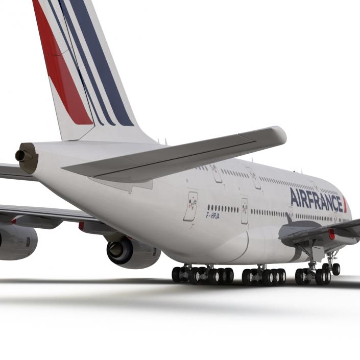 3D Airbus A380-800 Air France Rigged model