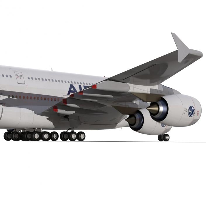 3D Airbus A380-800 Air France Rigged model