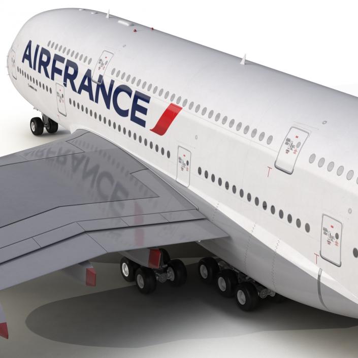 3D Airbus A380-800 Air France Rigged model