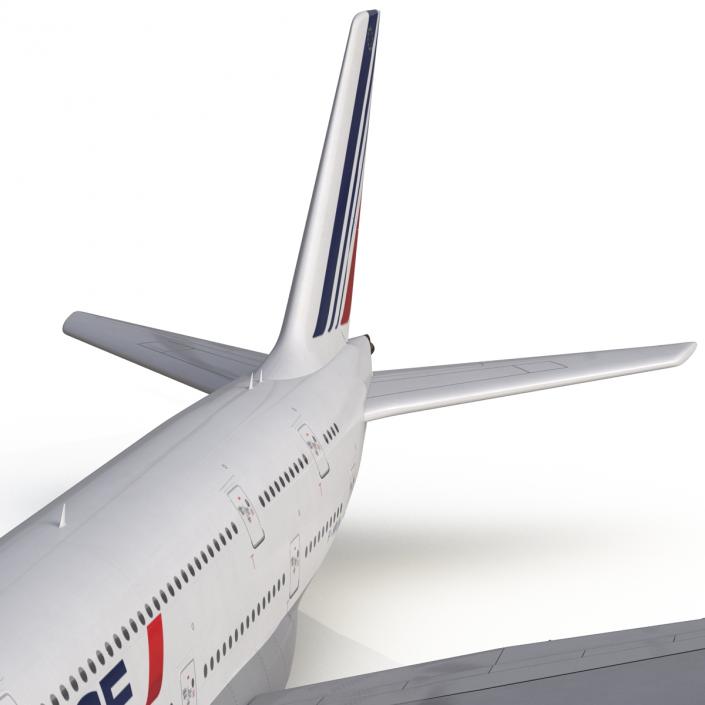 3D Airbus A380-800 Air France Rigged model