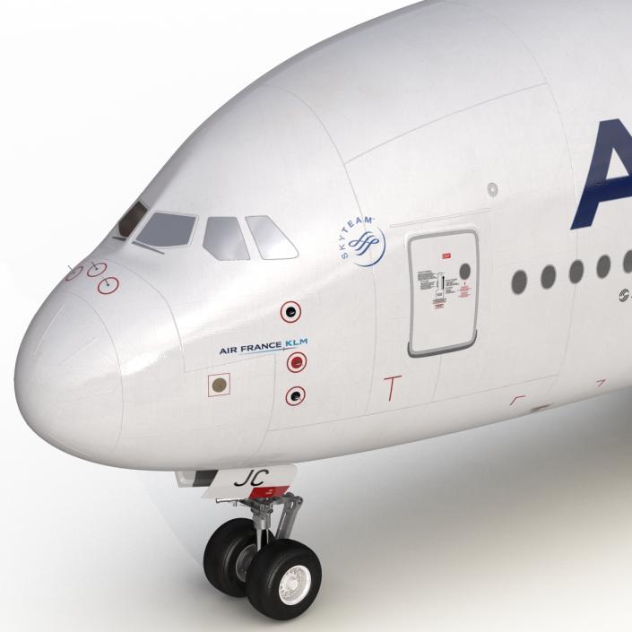 3D Airbus A380-800 Air France Rigged model