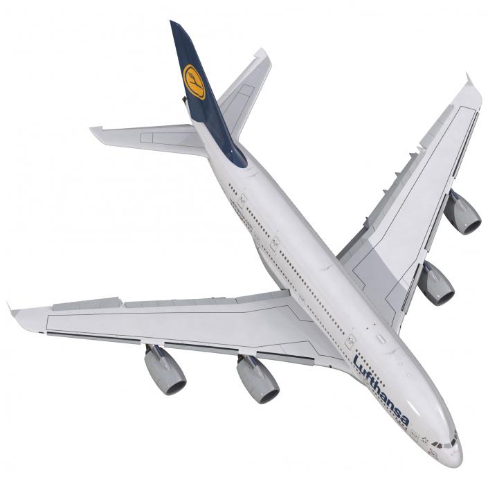 Airbus A380-800 Lufthansa Rigged 3D