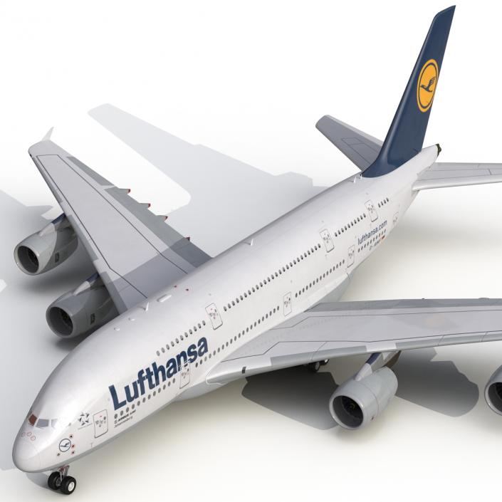 Airbus A380-800 Lufthansa Rigged 3D