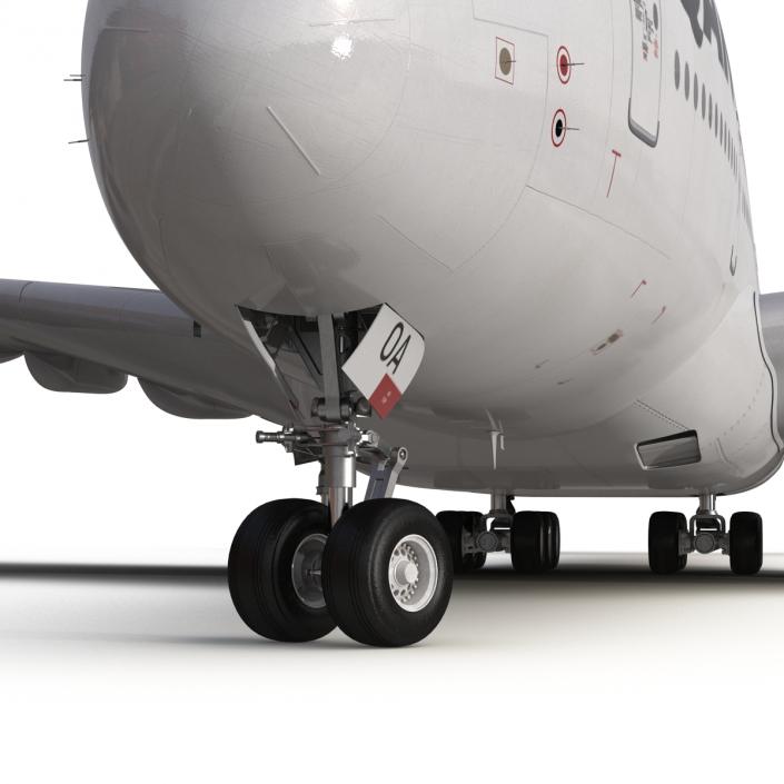 Airbus A380-800 Qantas Rigged 3D model