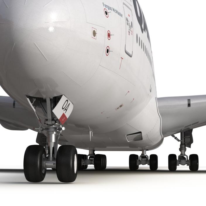 Airbus A380-800 Qantas Rigged 3D model