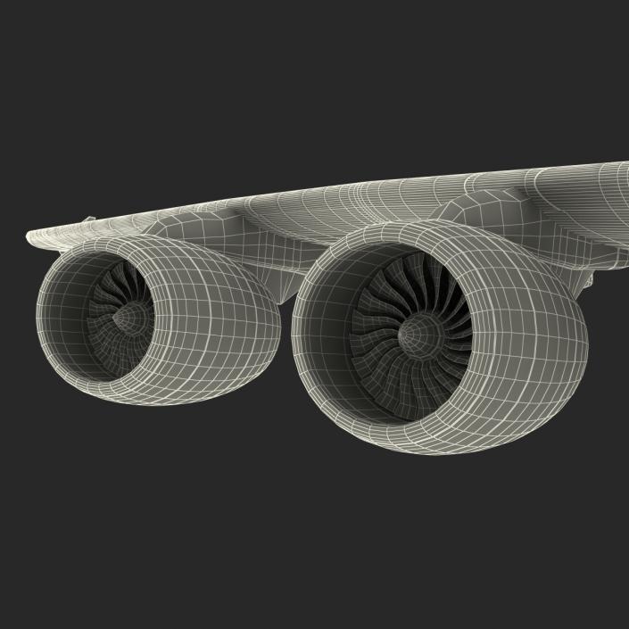 Airbus A380-800 Qantas Rigged 3D model