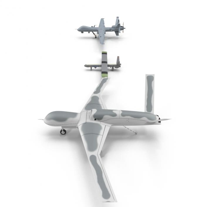 3D UAV Rigged 3 Collection model