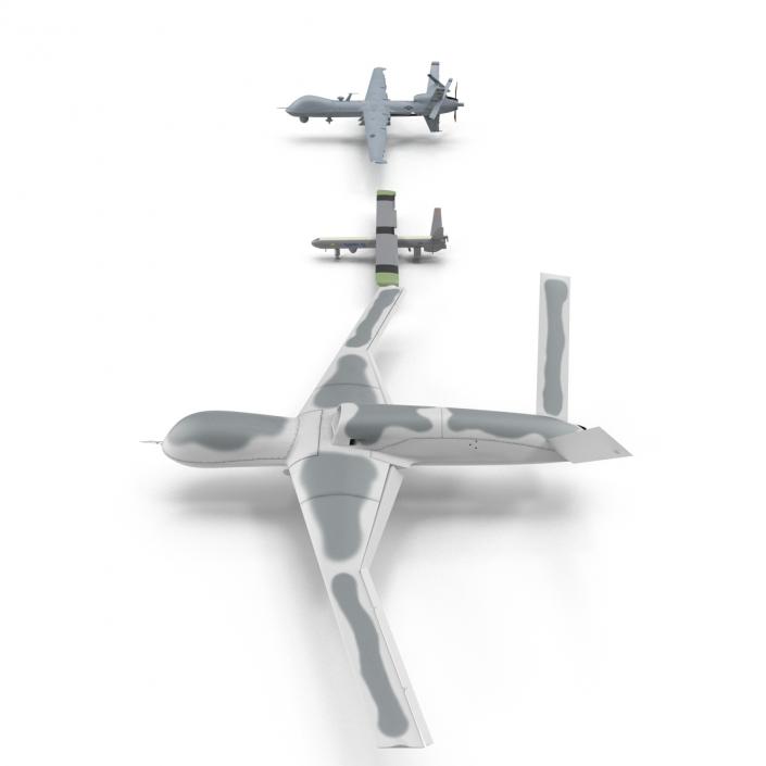 3D UAV Rigged 3 Collection model