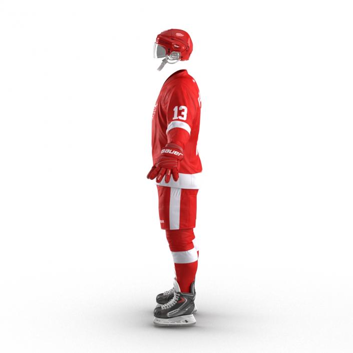 Hockey Equipment Detroit Red Wings 3D model